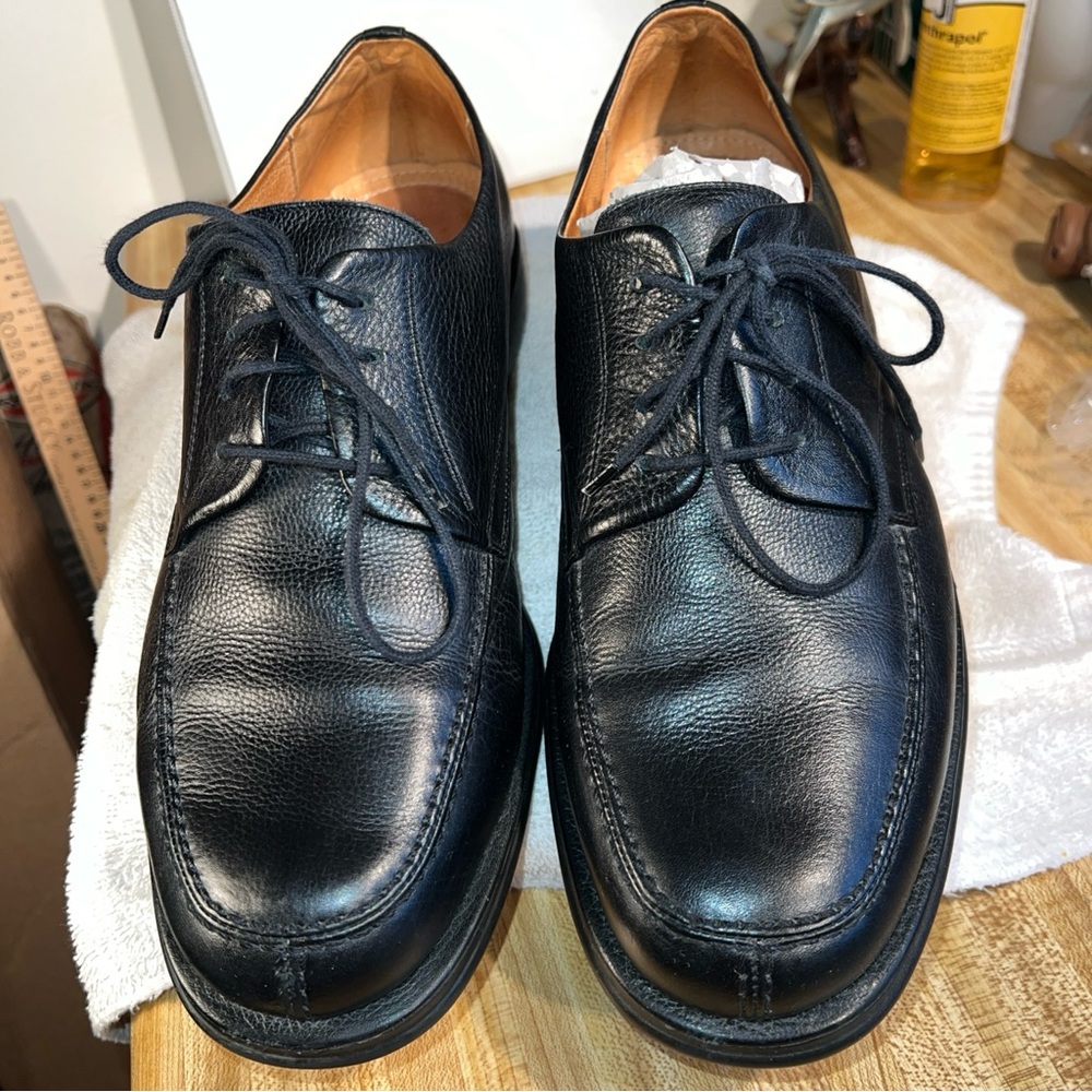 Sandro Moscoloni Vineyard 3060 Black Leather Lace Up Oxfords Mens Size 10 D